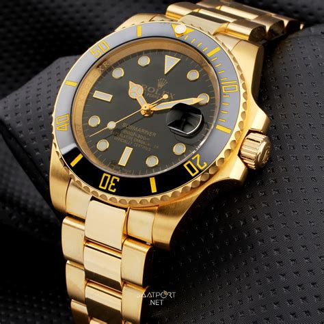 rolex gold submariner replica|rolex submariner all black.